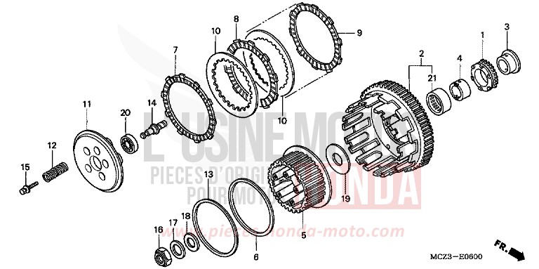 CLUTCH for Hornet 900 MAT CALEDONITE BLUE METALLIC (PB347) from 2004